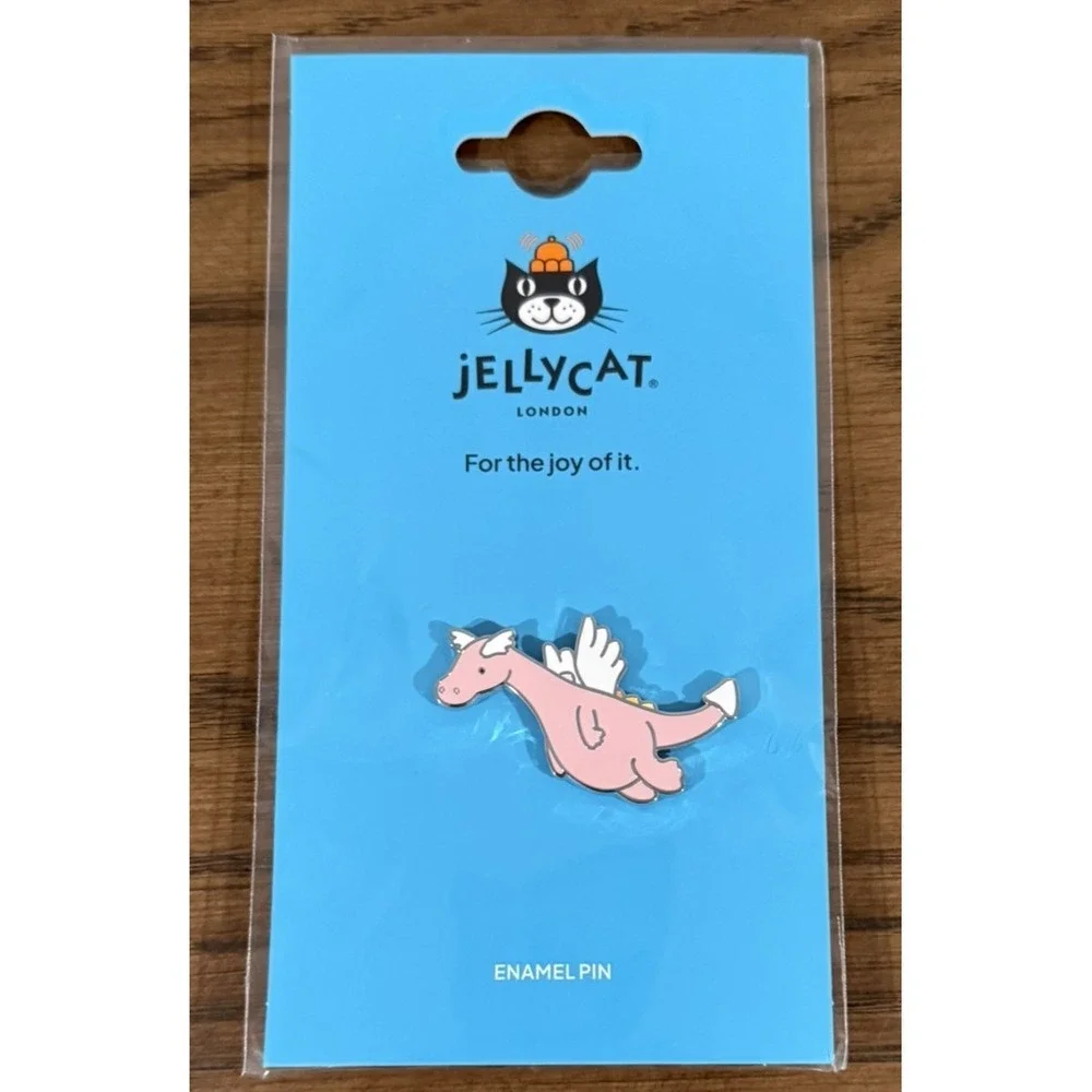 Jellycat Duskrise Dragon Pink Plush w/ Pin  AUTHENTIC w/ Dust Bag SAME DAY SHIP